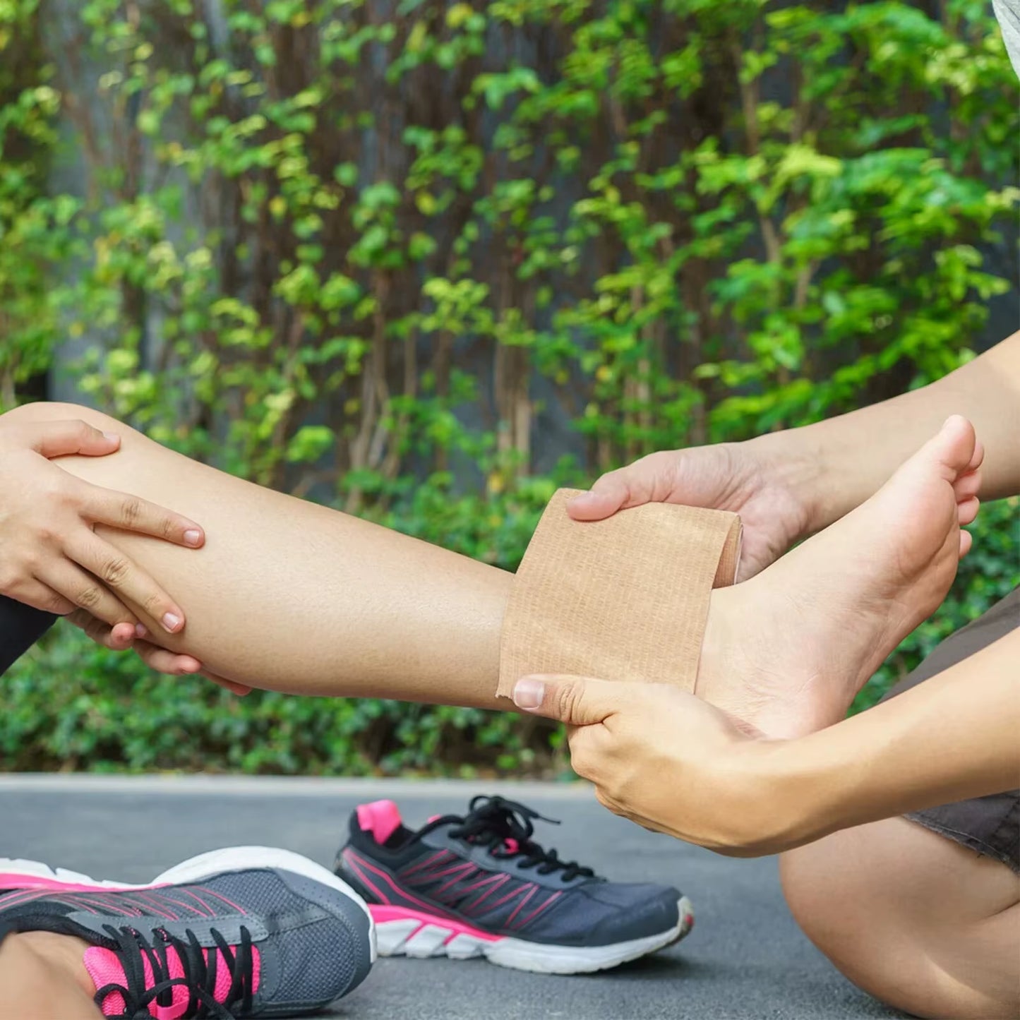 Get Your Game On with Our 4.8M Self-Adhesive Cohesive Bandage - Perfect for Fixing Fingers, Wrists, & Legs! 🏃♂️💪