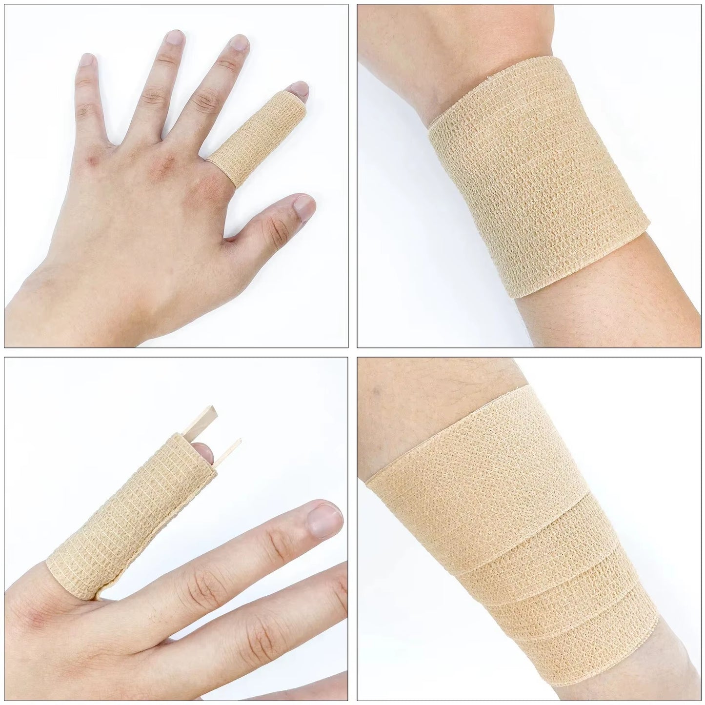 Get Your Game On with Our 4.8M Self-Adhesive Cohesive Bandage - Perfect for Fixing Fingers, Wrists, & Legs! 🏃♂️💪