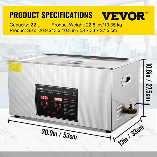 2L 3L 6L 10L 22L 30L Ultrasonic Cleaner Stainless Steel Portable Heated Cleaning Washing Machine Ultrasound Home Appliance