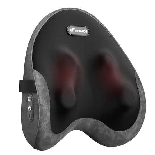 Lumbar Support Pillow for Office Chair Back Support with 4 Shiatsu Massage Heads & Heating Function Memory Foam Pillows