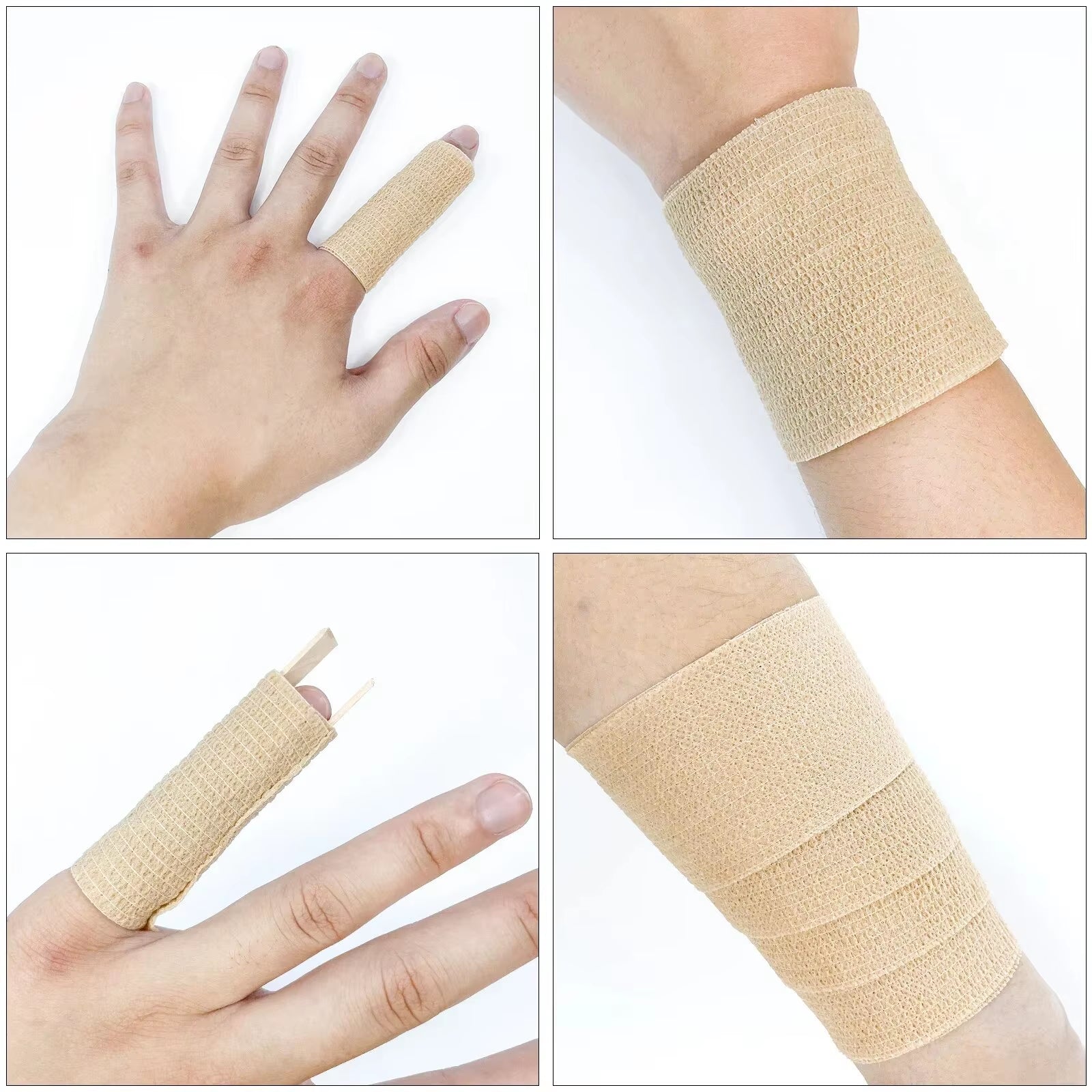 Get Your Game On with Our 4.8M Self-Adhesive Cohesive Bandage - Perfect for Fixing Fingers, Wrists, & Legs! 🏃‍♂️💪